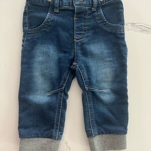 3/$10 Cat & Jack Dark Blue Kids Jeans with Gray Cuffs